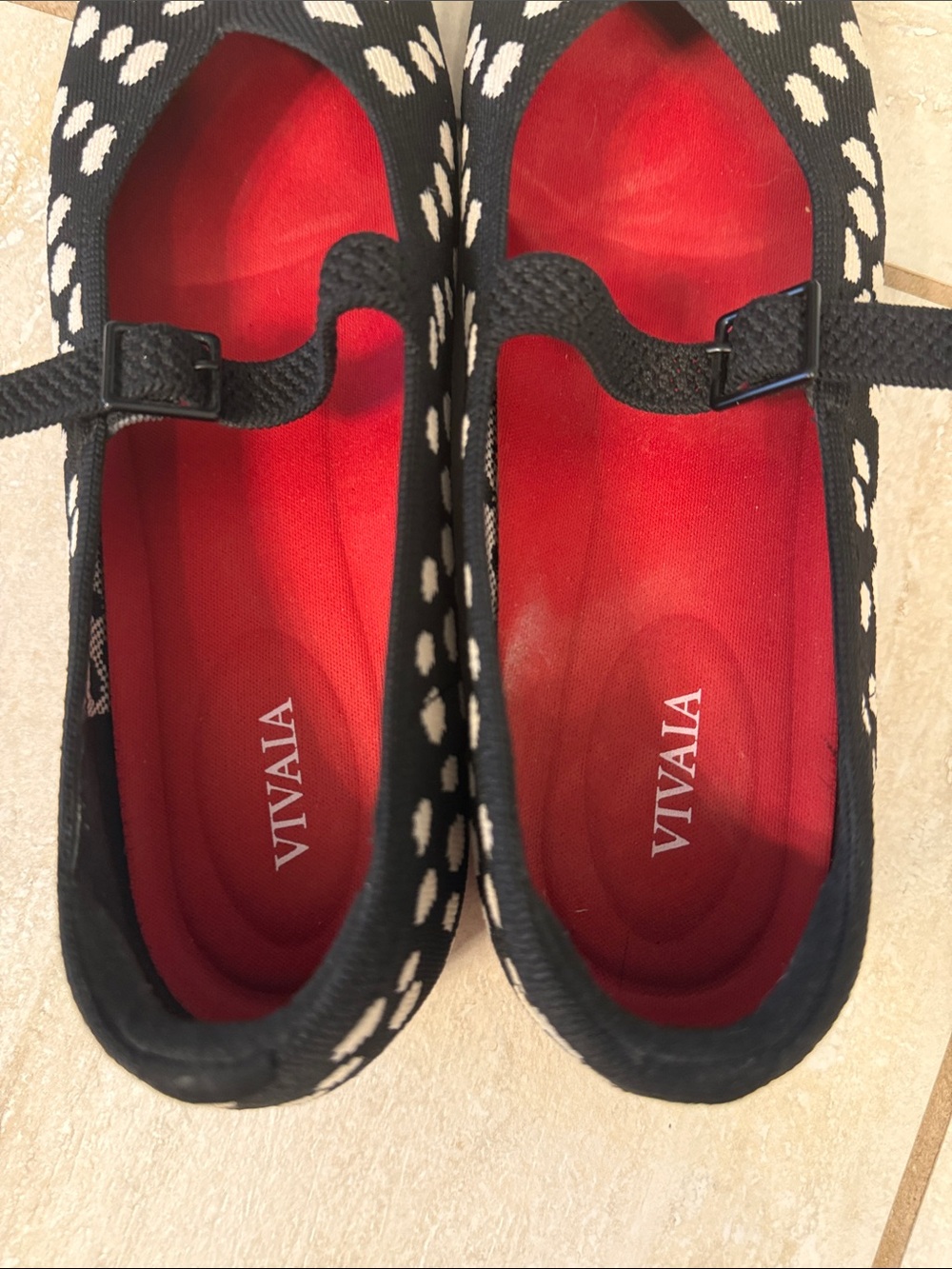 VIVAIA Square-Toe Mary Janes (Margot Mary-Jane) Flats Dots EU 39.5 US 8.5 - Picture 15 of 16